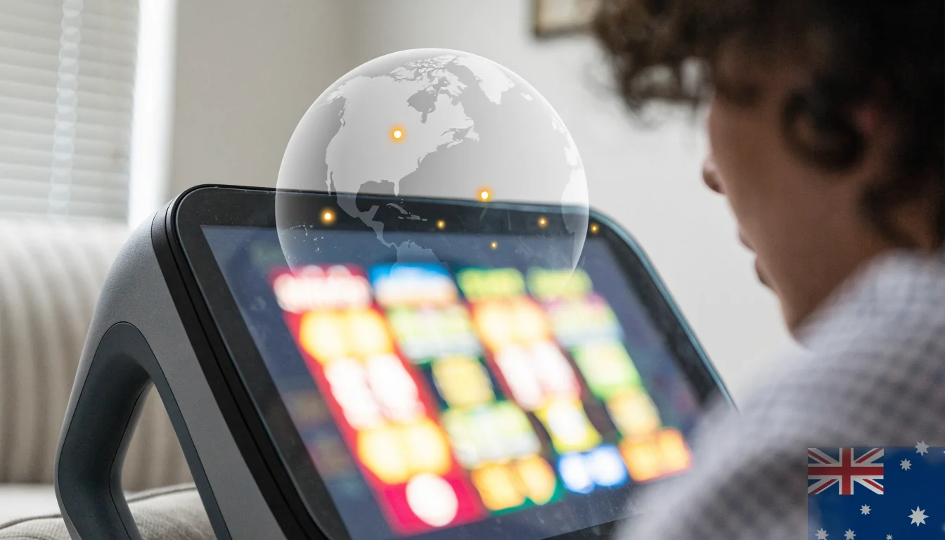 Home casino slot machine with offshore jurisdiction overlay
